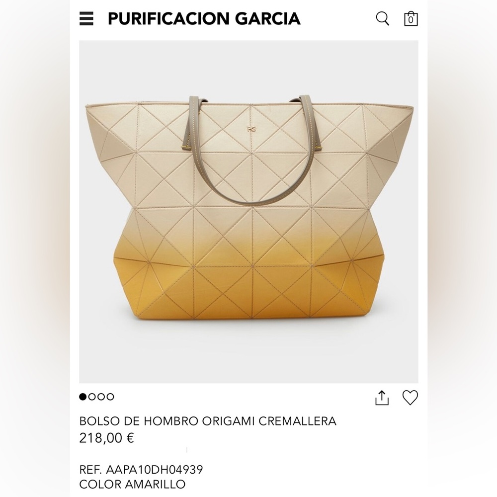 PURIFICACIÓN GARCIA - ORIGAMI ZIPPER SHOULDER BAG (open to offers)